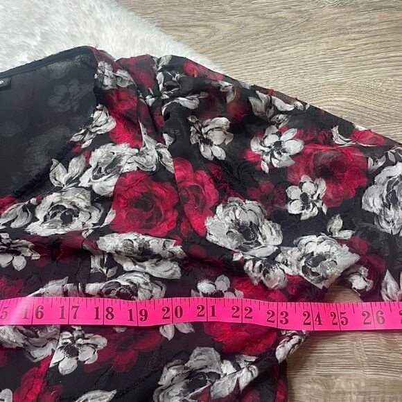 Torrid Floral Tunic Blouse Peplum Chiffon Camisole Sz 2 XXL Plus Size Top - Picture 8 of 14